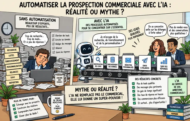 Automatiser sa prospection commerciale avec l'IA : réalité ou mythe ?