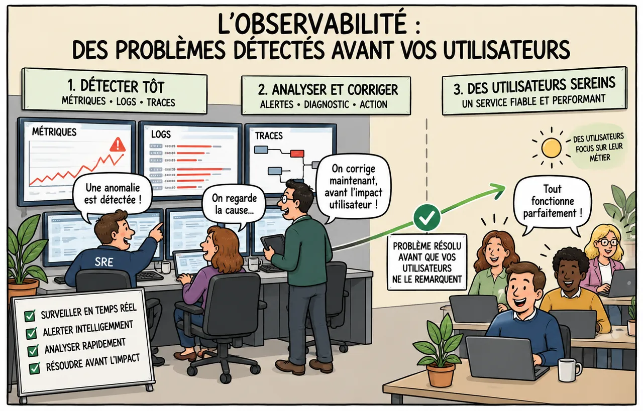 Observabilité : repérer les problèmes avant que vos utilisateurs ne le fassent