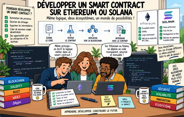 Développer un smart-contract sur Ethereum ou Solana